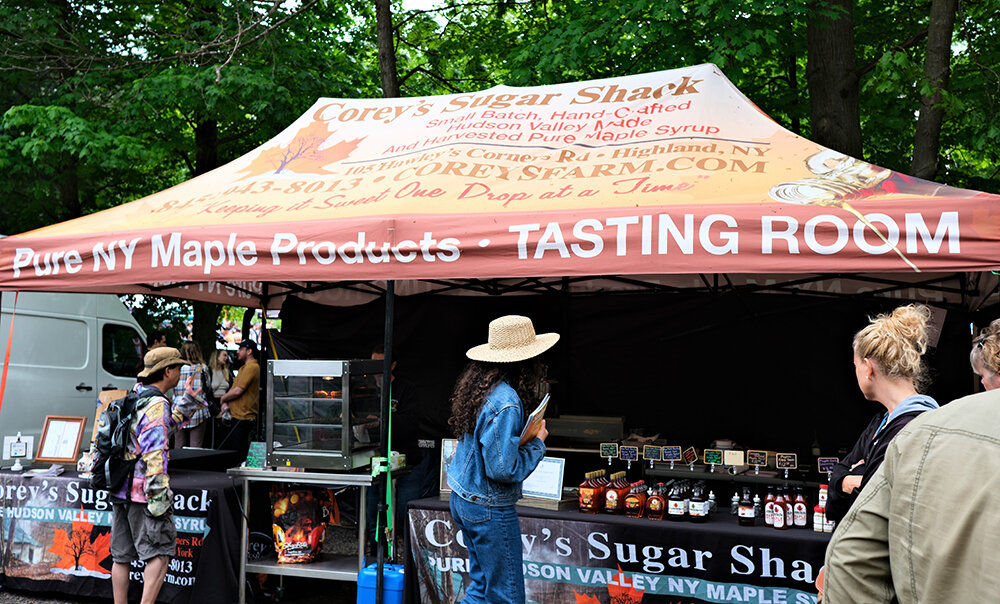 Corey’s Sugar Shack sold pure New York maple products at Mayfest